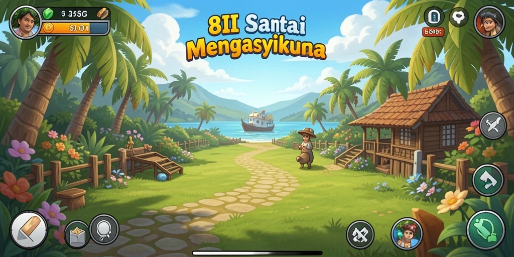 Tampilan gameplay <strong>8II</strong> yang penuh warna dan menyenangkan.