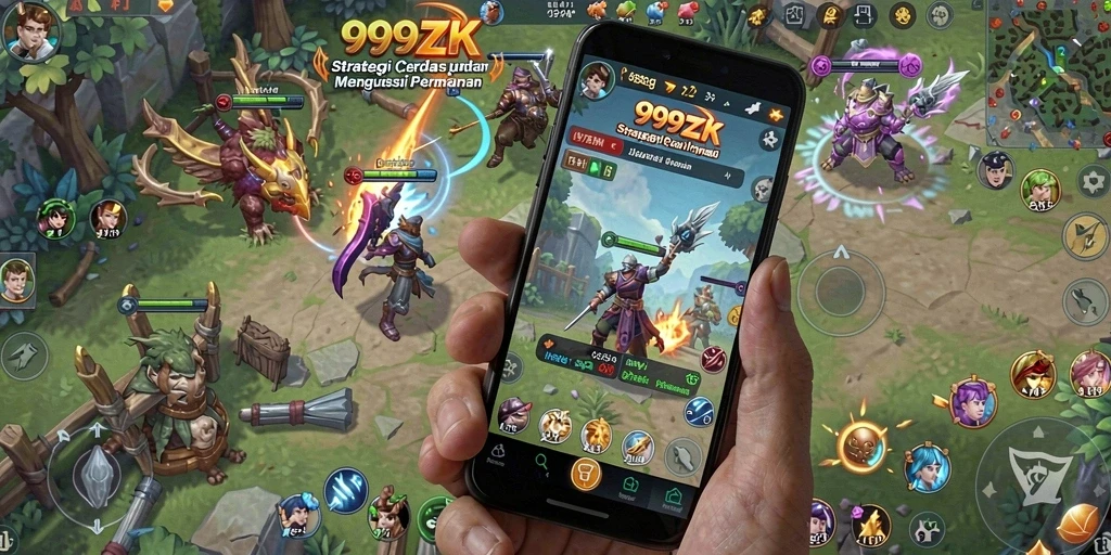 Tangkapan layar yang menunjukkan aksi strategis di 999ZK.