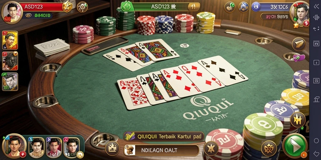 Tampilan gameplay QiuQiu yang mengasyikkan di ASD123.