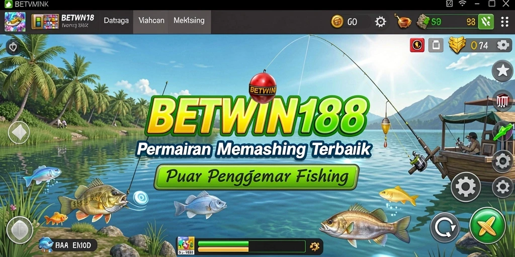 Tampilan gameplay BETWIN188 dengan aksi memancing seru.