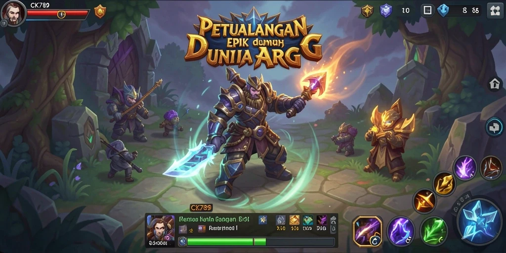 Tampilan gameplay CK789 yang mendebarkan dengan petualangan ARPG.