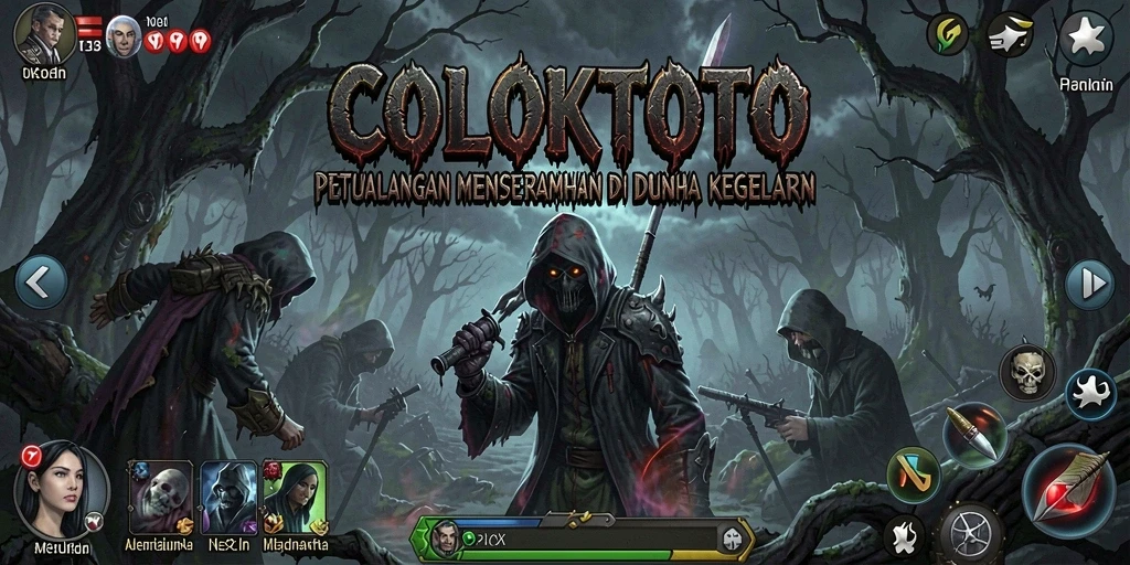 Screenshot gameplay COLOKTOTO yang menakutkan dengan suasana yang mencekam.