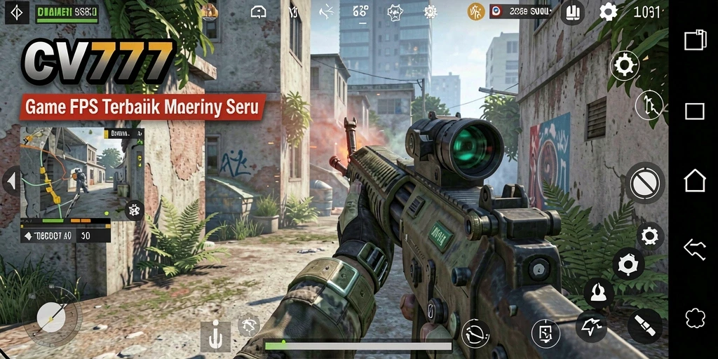 Screenshot gameplay CV777 menampilkan aksi seru dalam pertempuran FPS.
