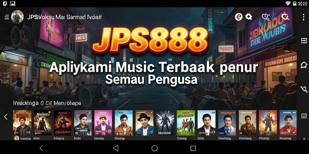 Tampilan screenshot utama JPS888 menampilkan gameplay musik yang interaktif.