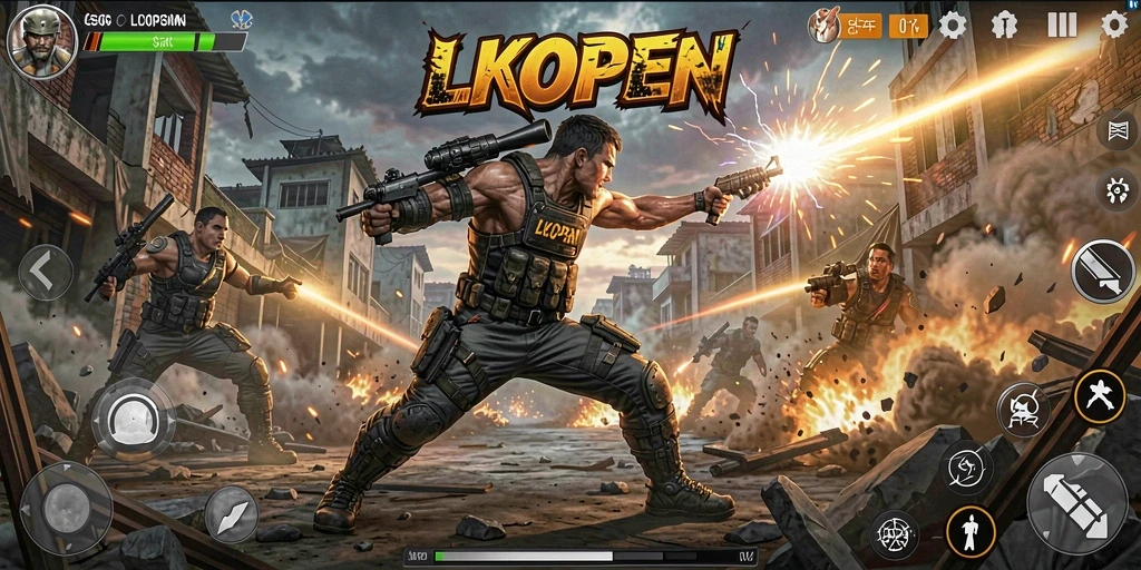Tangkapan layar LKOPEN menunjukkan aksi gameplay yang mendebarkan.