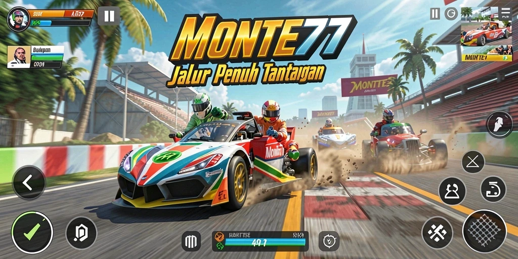 Gameplay seru saat balapan di jalur penuh tantangan