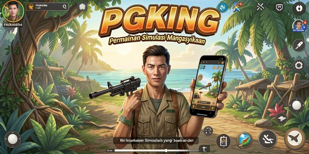 Tangkapan layar PGKING menampilkan gameplay simulasi yang mendalam dan menarik.