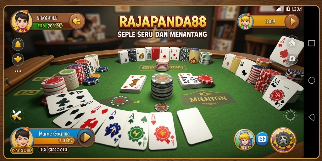 Tampilan gameplay seru RAJAPANDA88 dengan pengalaman Gaple yang menarik.