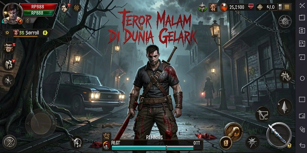 Tangkapan layar gameplay menampilkan suasana menyeramkan RP888.