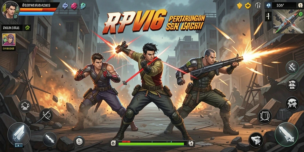 Screenshot utama RPVIP6 menampilkan aksi pertarungan yang intens.