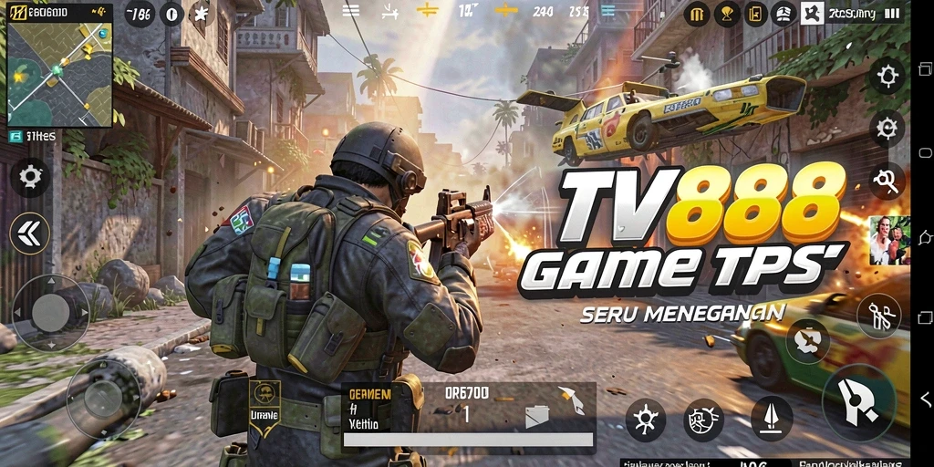 Screenshot gameplay TV888 yang intens dan mendebarkan.