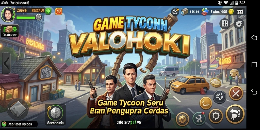 Gameplay seru dalam VALOHOKI yang menantang strategi bisnis Anda.