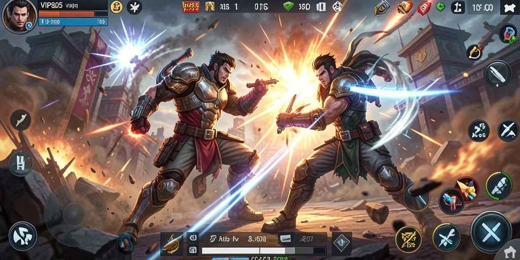Tampilan menarik dari gameplay VIP805 saat pertempuran intens.