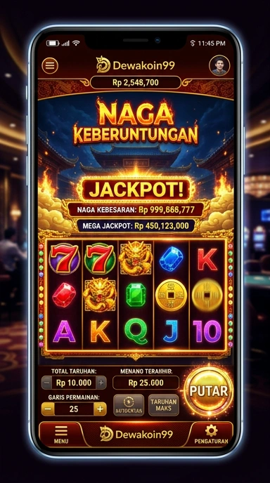 Tampilan antarmuka aplikasi dewakoin99 yang sederhana dan informatif.